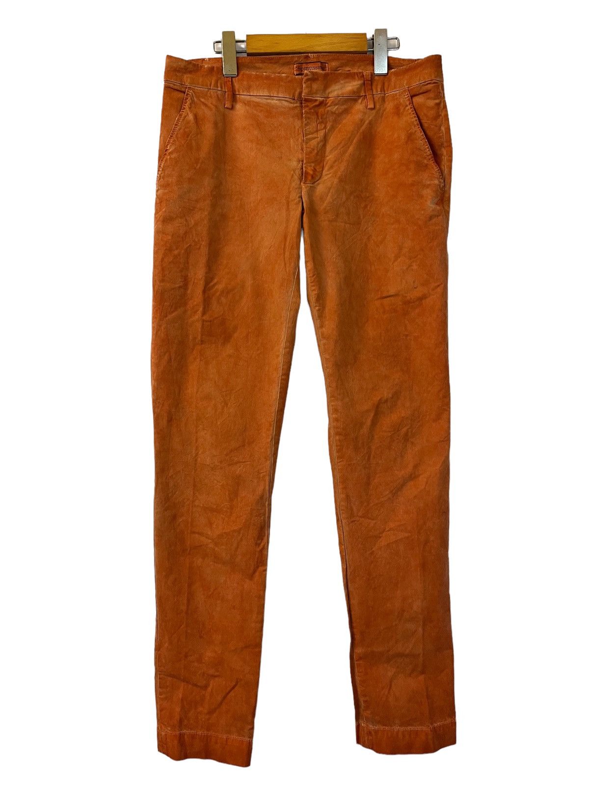 Japanese Brand DONDUP ITALIAN DESIGNER CASUAL PANTS WAXED ORANGE COLOUR Size US 30 / EU 46 - 12 Thumbnail