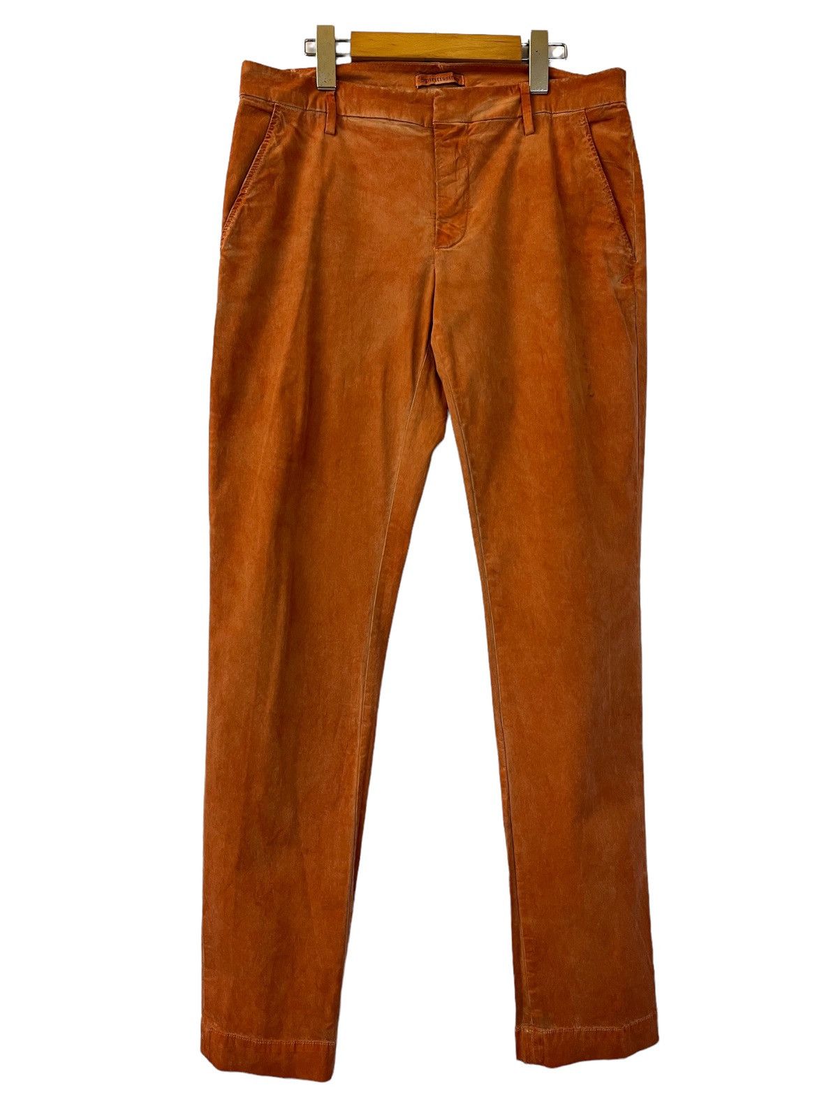 Japanese Brand DONDUP ITALIAN DESIGNER CASUAL PANTS WAXED ORANGE COLOUR Size US 30 / EU 46 - 1 Thumbnail