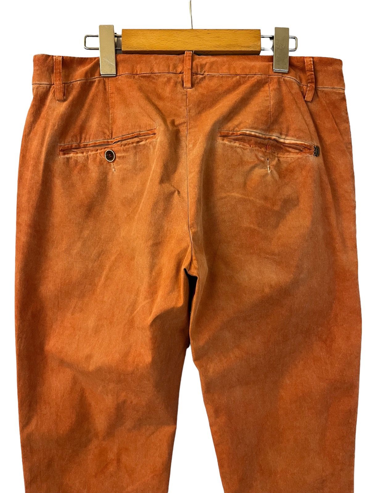 Japanese Brand DONDUP ITALIAN DESIGNER CASUAL PANTS WAXED ORANGE COLOUR Size US 30 / EU 46 - 14 Thumbnail
