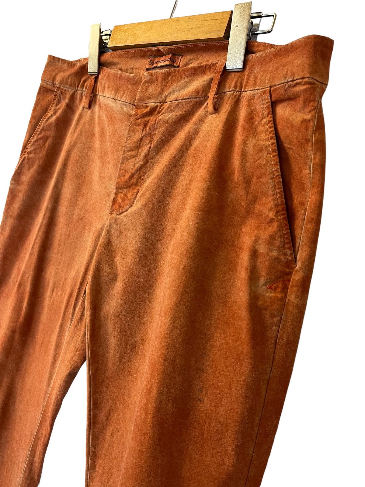 Japanese Brand DONDUP ITALIAN DESIGNER CASUAL PANTS WAXED ORANGE COLOUR Size US 30 / EU 46 - 6 Thumbnail