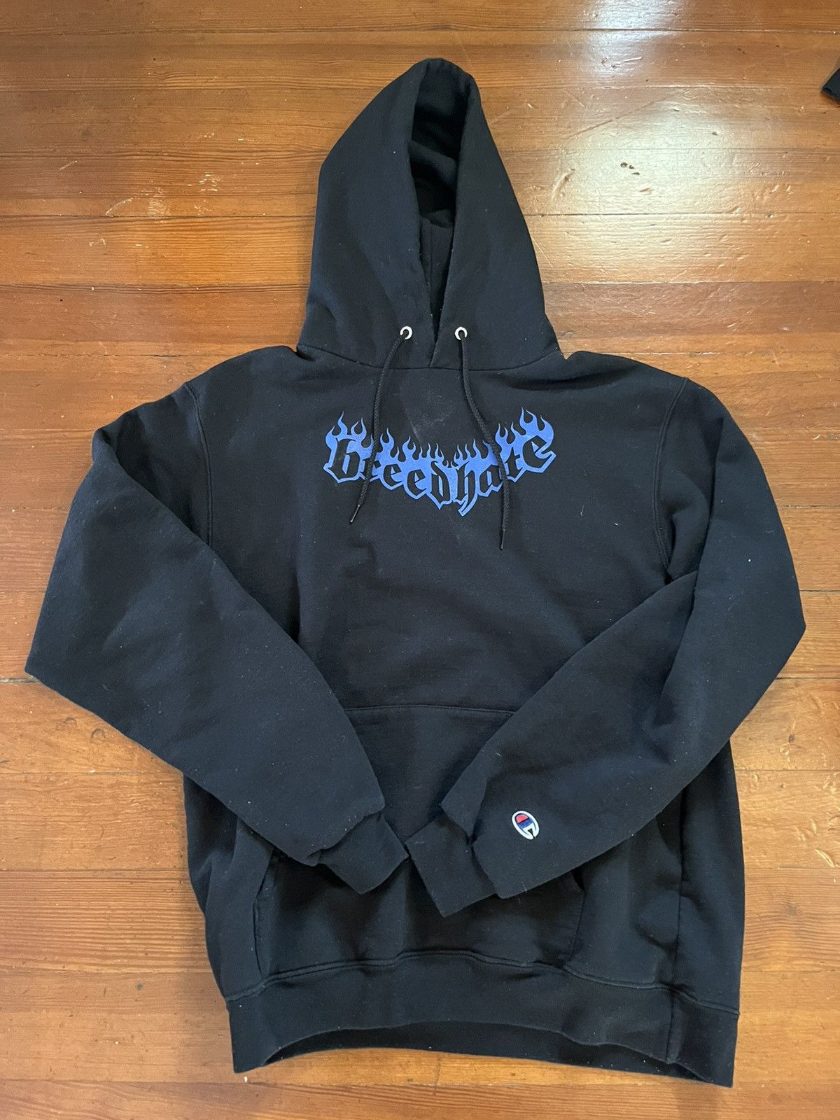 image of Band Tees x Rock Band Hatebreed Breedhate Hoodie in Black, Men's (Size Medium)