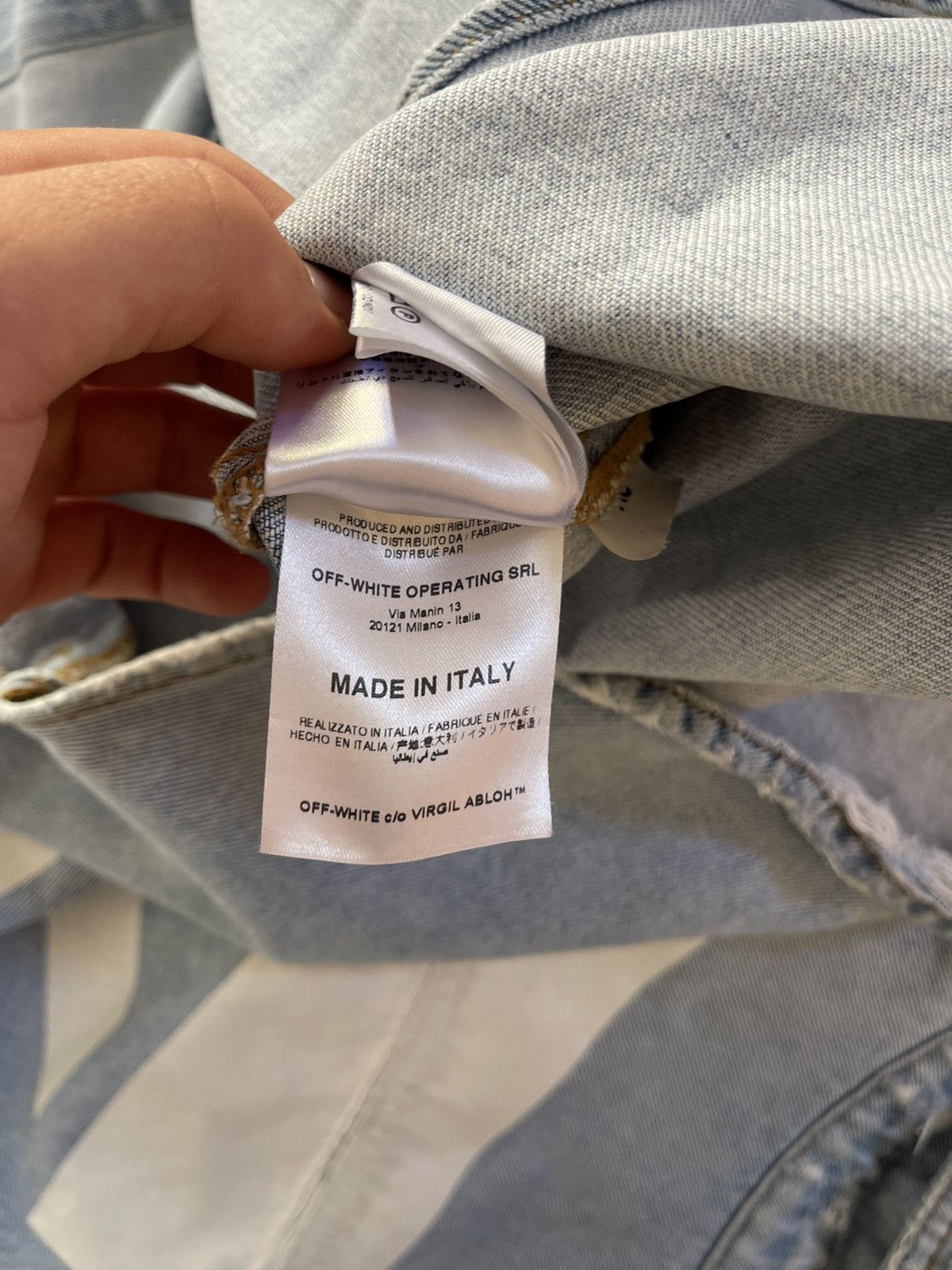 Off-White Off white denim temperature diagonal jacket Size US S / EU 44-46 / 1 - 16 Thumbnail