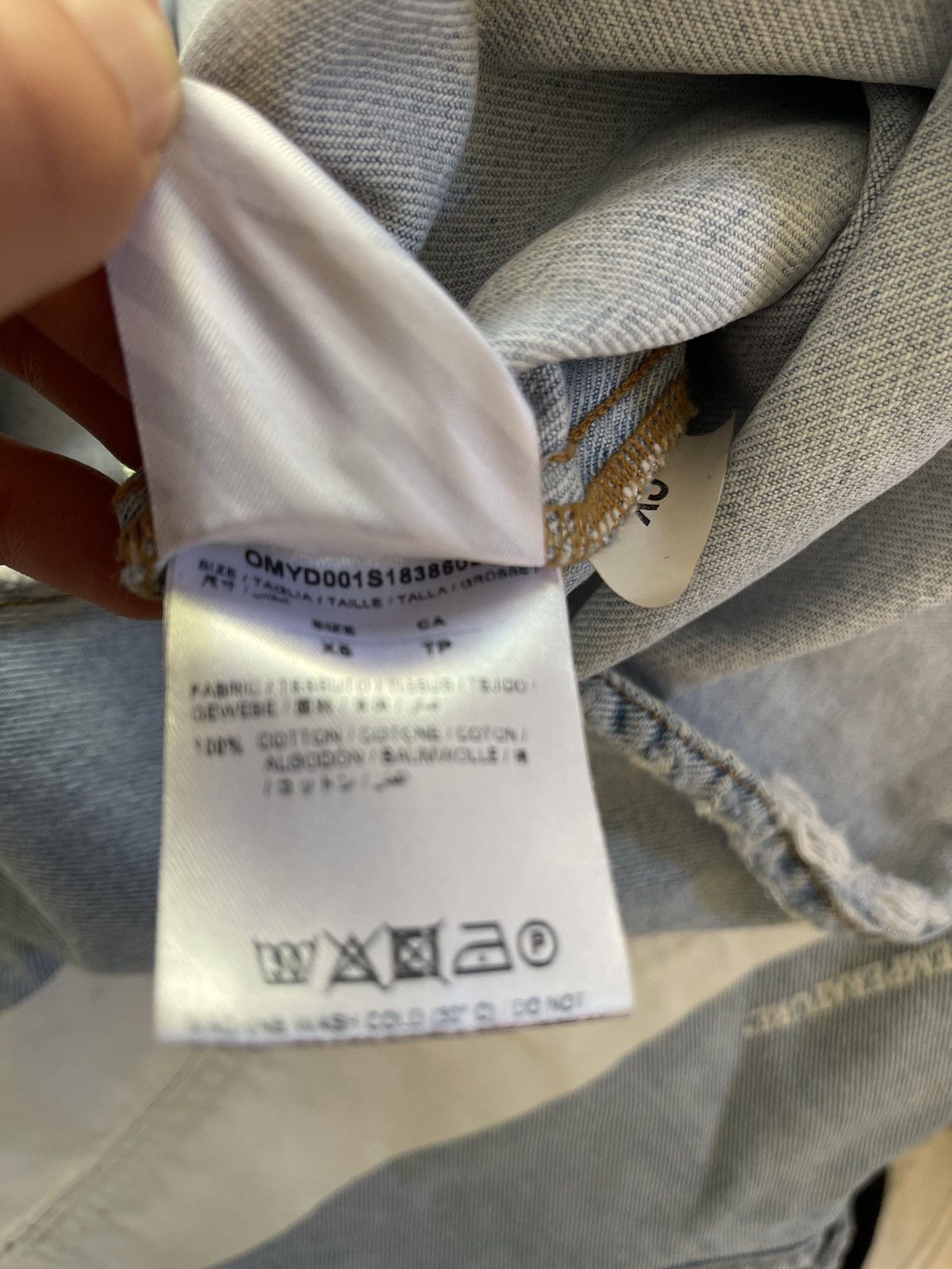 Off-White Off white denim temperature diagonal jacket Size US S / EU 44-46 / 1 - 14 Thumbnail