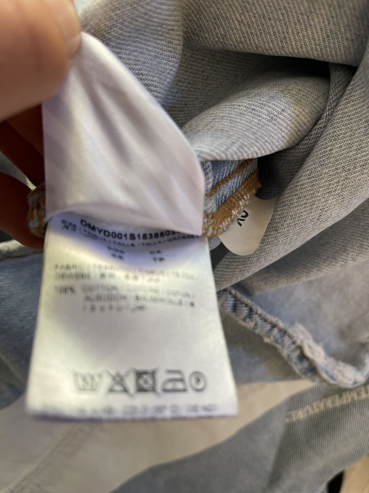 Off-White Off white denim temperature diagonal jacket Size US S / EU 44-46 / 1 - 15 Thumbnail
