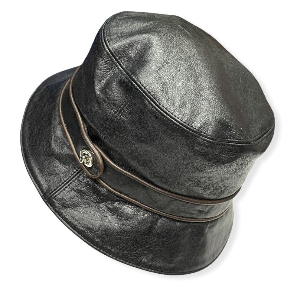 Coach × Genuine Leather × Vintage FIRE SALE!! Vintage COACH Leather Bucket Hat Size ONE SIZE - 8 Thumbnail