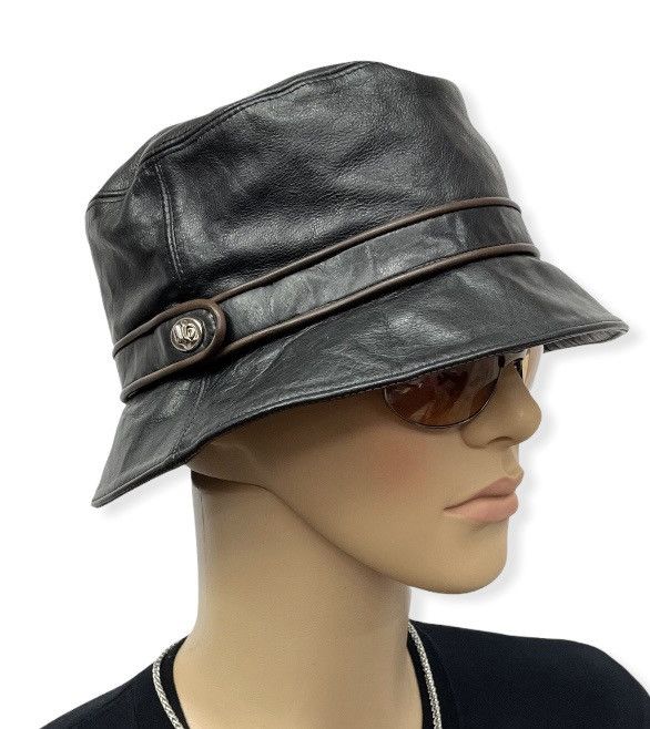 Coach × Genuine Leather × Vintage FIRE SALE!! Vintage COACH Leather Bucket Hat Size ONE SIZE - 2 Thumbnail