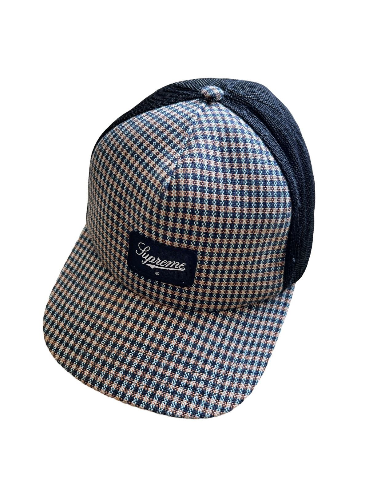 Supreme OG Supreme ™️ Logo 🇺🇸 Herringbone Gingham Trucker Hat Cap Size ONE SIZE - 2 Thumbnail