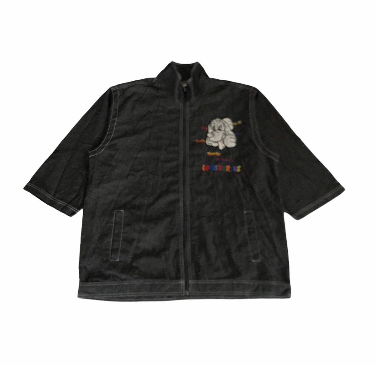 Vintage 🔥Louise Versus Short Sleeve Zipper Soft Jacket Size US XL / EU 56 / 4 - 1 Thumbnail