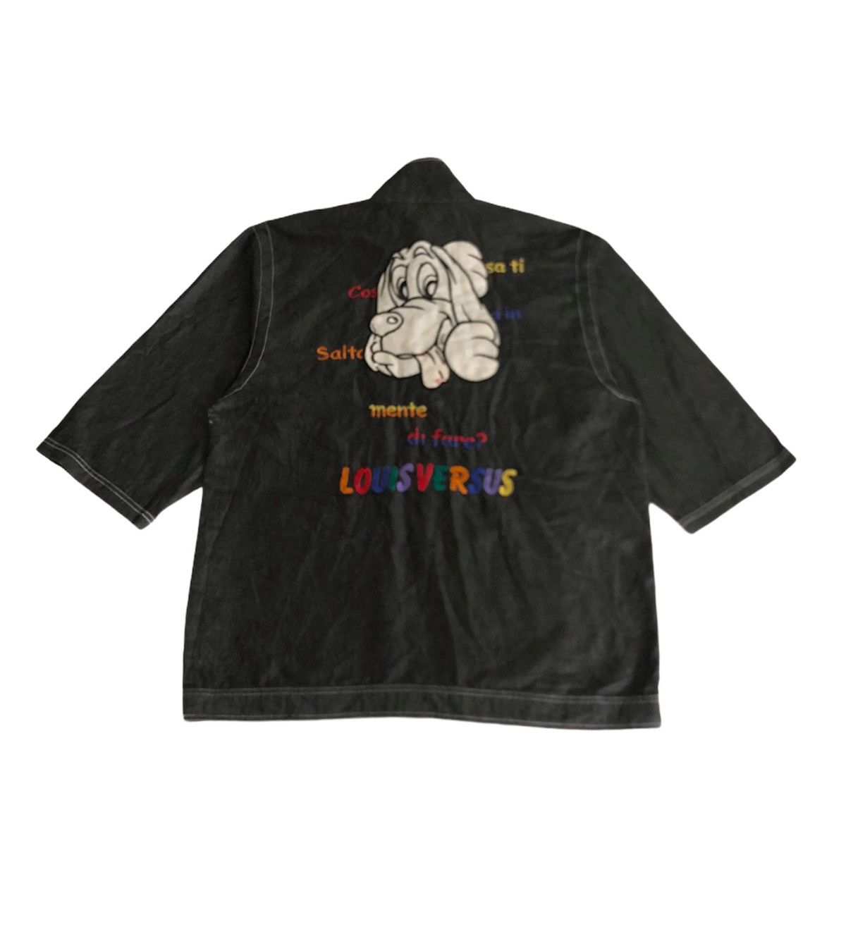 Vintage 🔥Louise Versus Short Sleeve Zipper Soft Jacket Size US XL / EU 56 / 4 - 2 Thumbnail