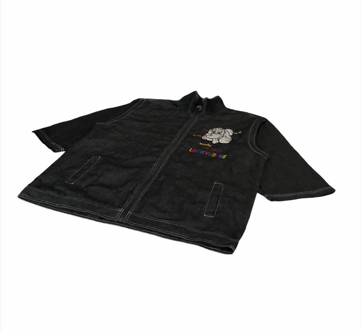 Vintage 🔥Louise Versus Short Sleeve Zipper Soft Jacket Size US XL / EU 56 / 4 - 3 Thumbnail