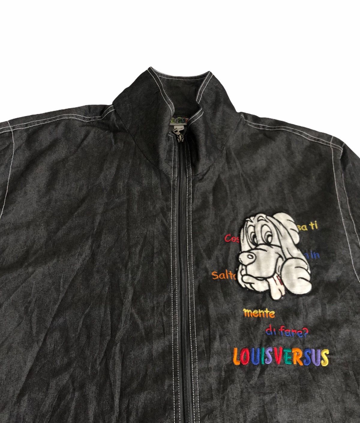 Vintage 🔥Louise Versus Short Sleeve Zipper Soft Jacket Size US XL / EU 56 / 4 - 5 Thumbnail