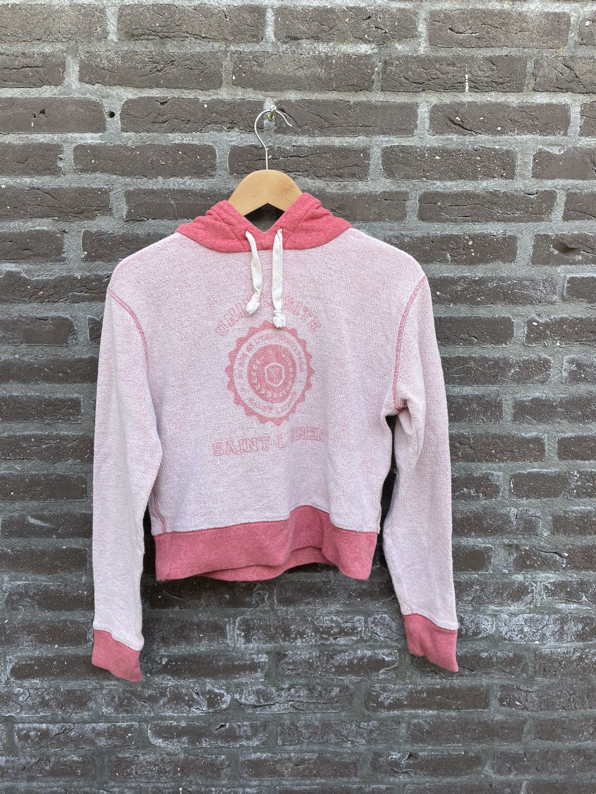 image of Saint Laurent Paris Light Pink ‘Saint Laurent Universite’ Inside Out Hoodie, Men's (Size XS)