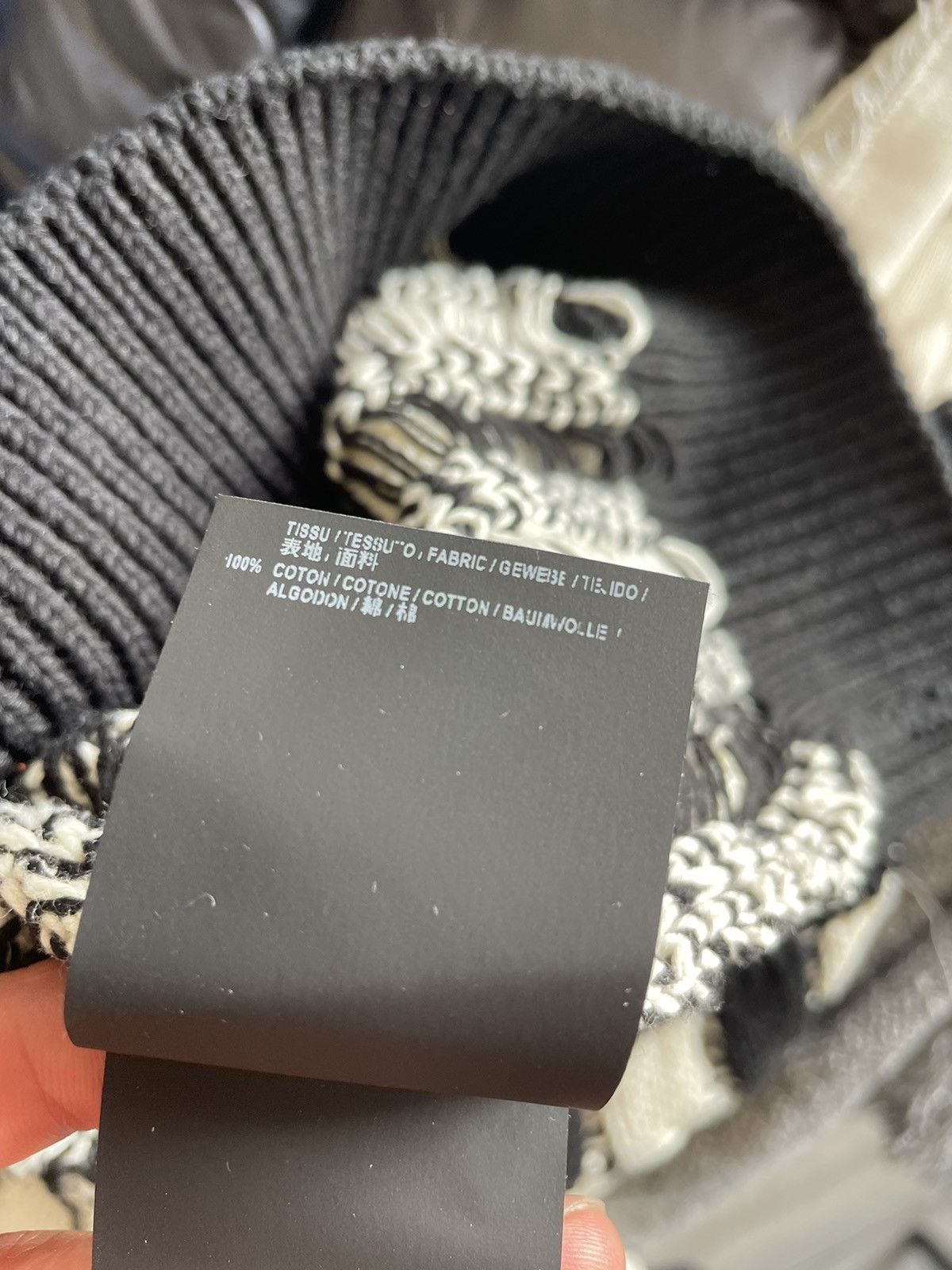 Saint Laurent Paris Black/White Heavy Knit Sweater Size US L / EU 52-54 / 3 - 6 Thumbnail
