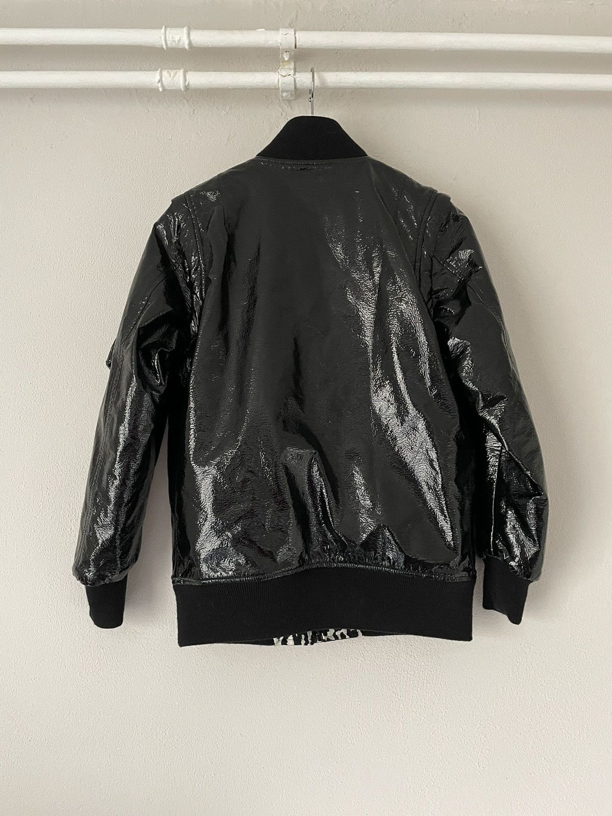 Saint Laurent Paris FW15 Sample Black Vinyl Bomber w/ Detachable Sleeves Size US S / EU 44-46 / 1 - 3 Thumbnail