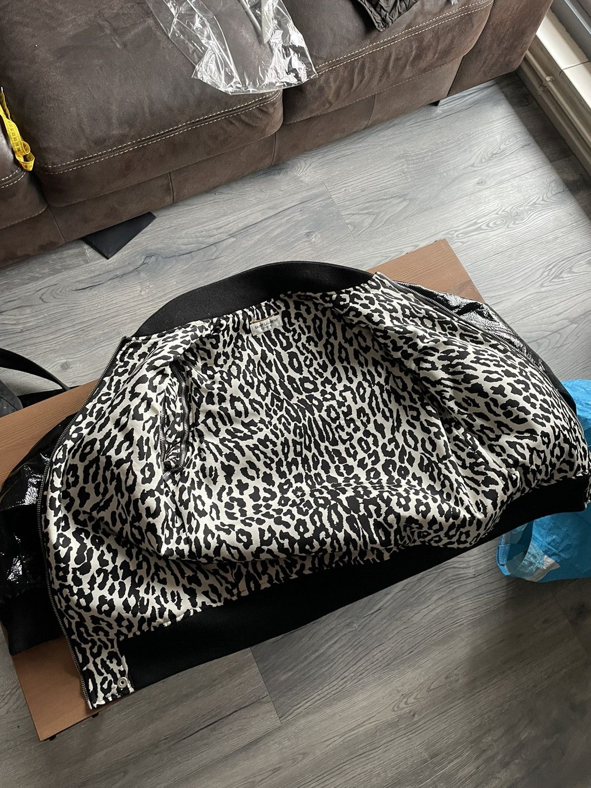 Saint Laurent Paris FW15 Sample Black Vinyl Bomber w/ Detachable Sleeves Size US S / EU 44-46 / 1 - 8 Thumbnail
