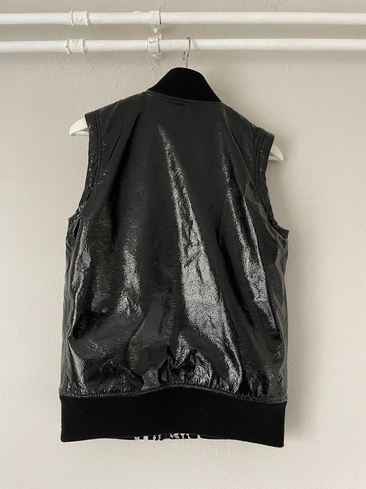 Saint Laurent Paris FW15 Sample Black Vinyl Bomber w/ Detachable Sleeves Size US S / EU 44-46 / 1 - 7 Thumbnail