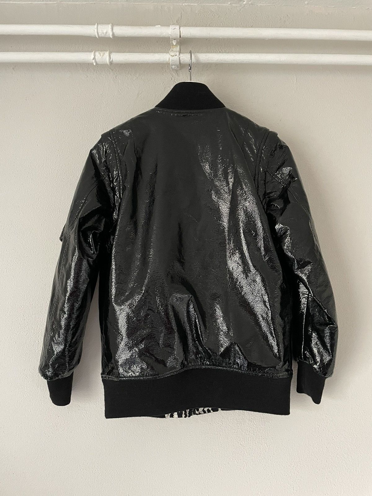Saint Laurent Paris FW15 Sample Black Vinyl Bomber w/ Detachable Sleeves Size US S / EU 44-46 / 1 - 4 Thumbnail
