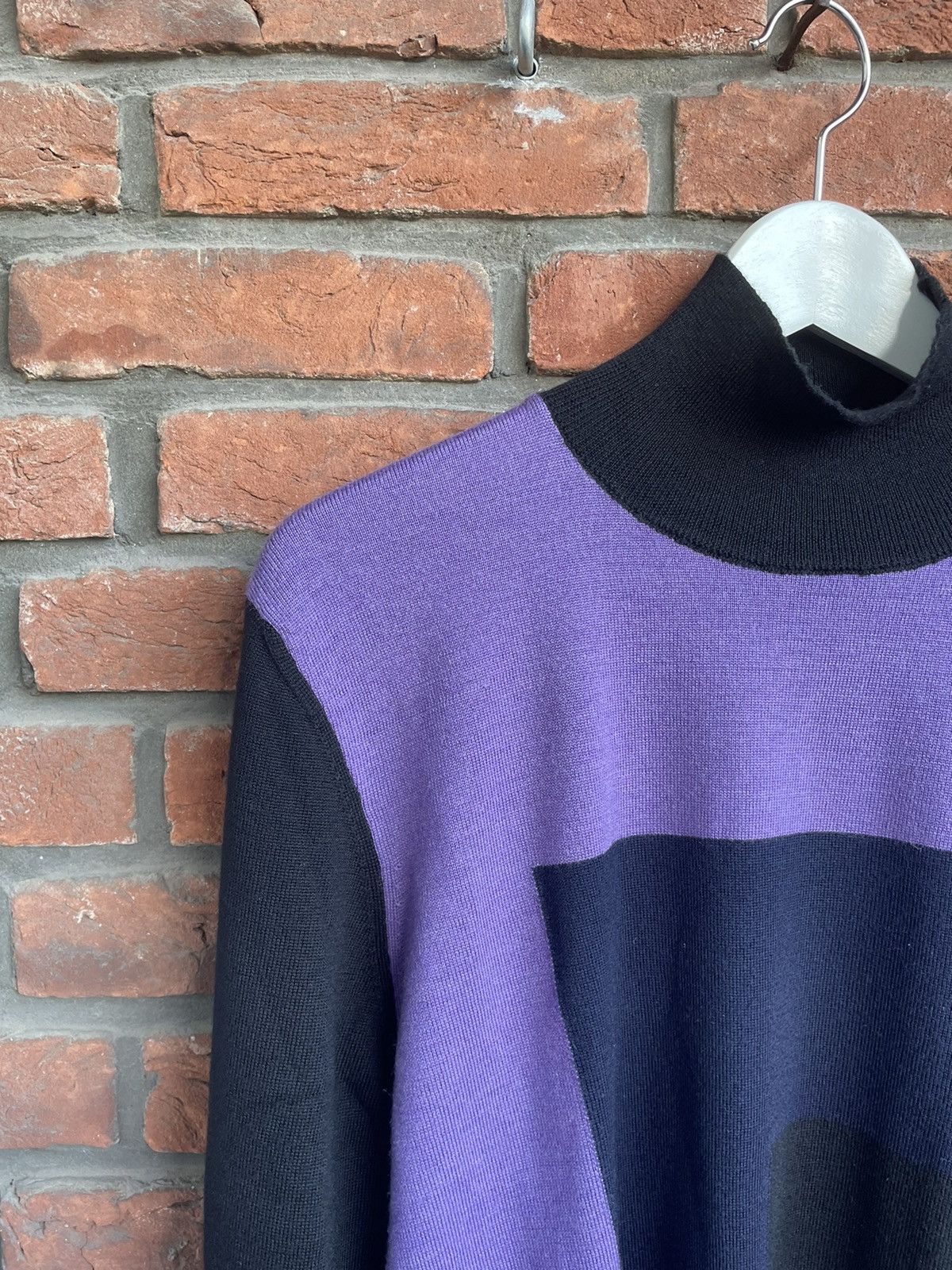 Dirk Bikkembergs Podium Colorblock Turtleneck Sweater Size US XL / EU 56 / 4 - 5 Thumbnail