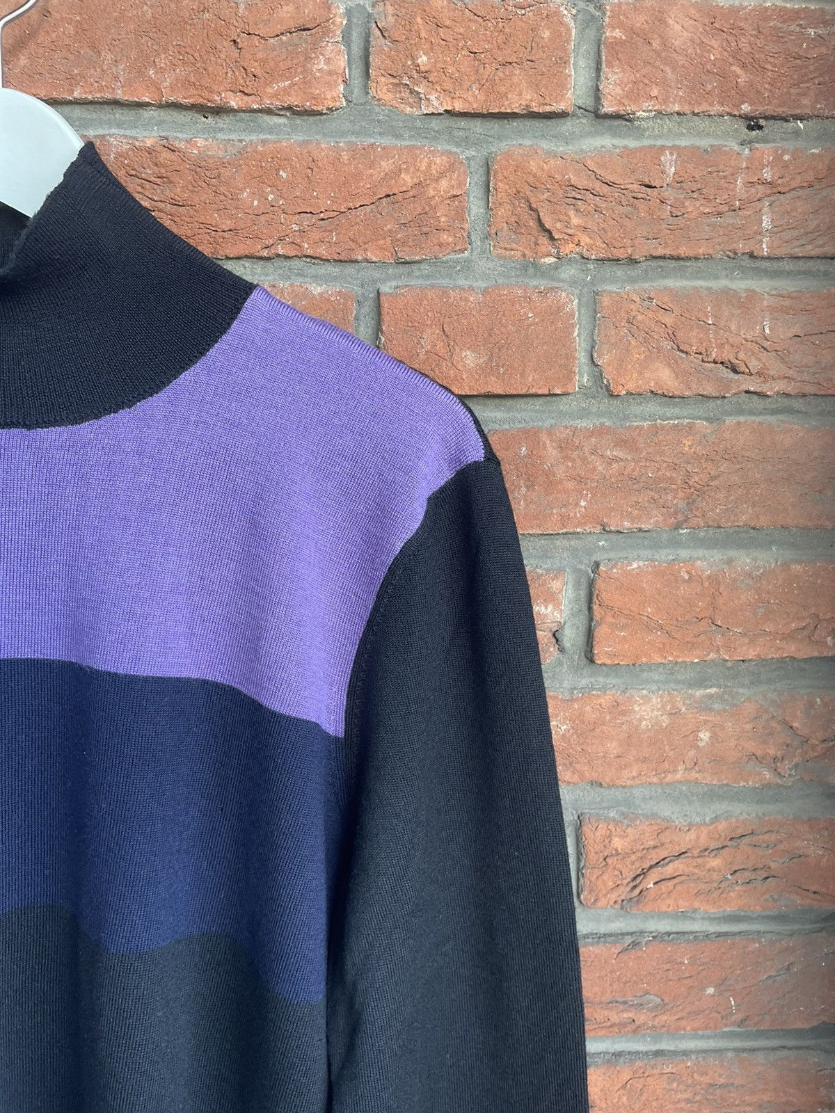 Dirk Bikkembergs Podium Colorblock Turtleneck Sweater Size US XL / EU 56 / 4 - 4 Thumbnail