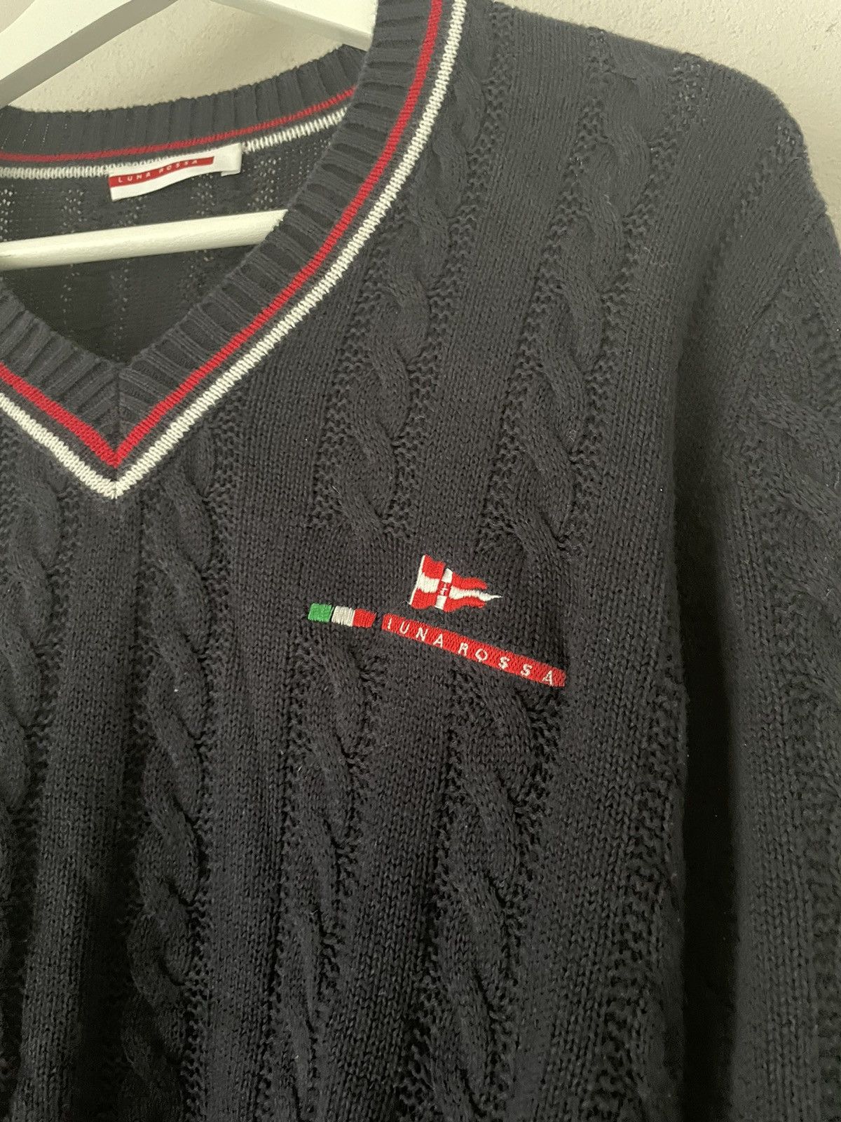Prada Luna Rossa V-Neck Knit Sweater Size US M / EU 48-50 / 2 - 2 Thumbnail
