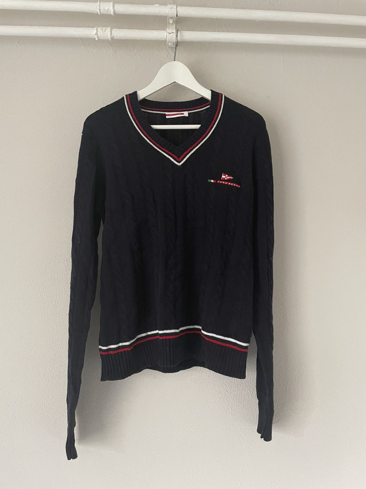 Prada Luna Rossa V-Neck Knit Sweater Size US M / EU 48-50 / 2 - 1 Thumbnail