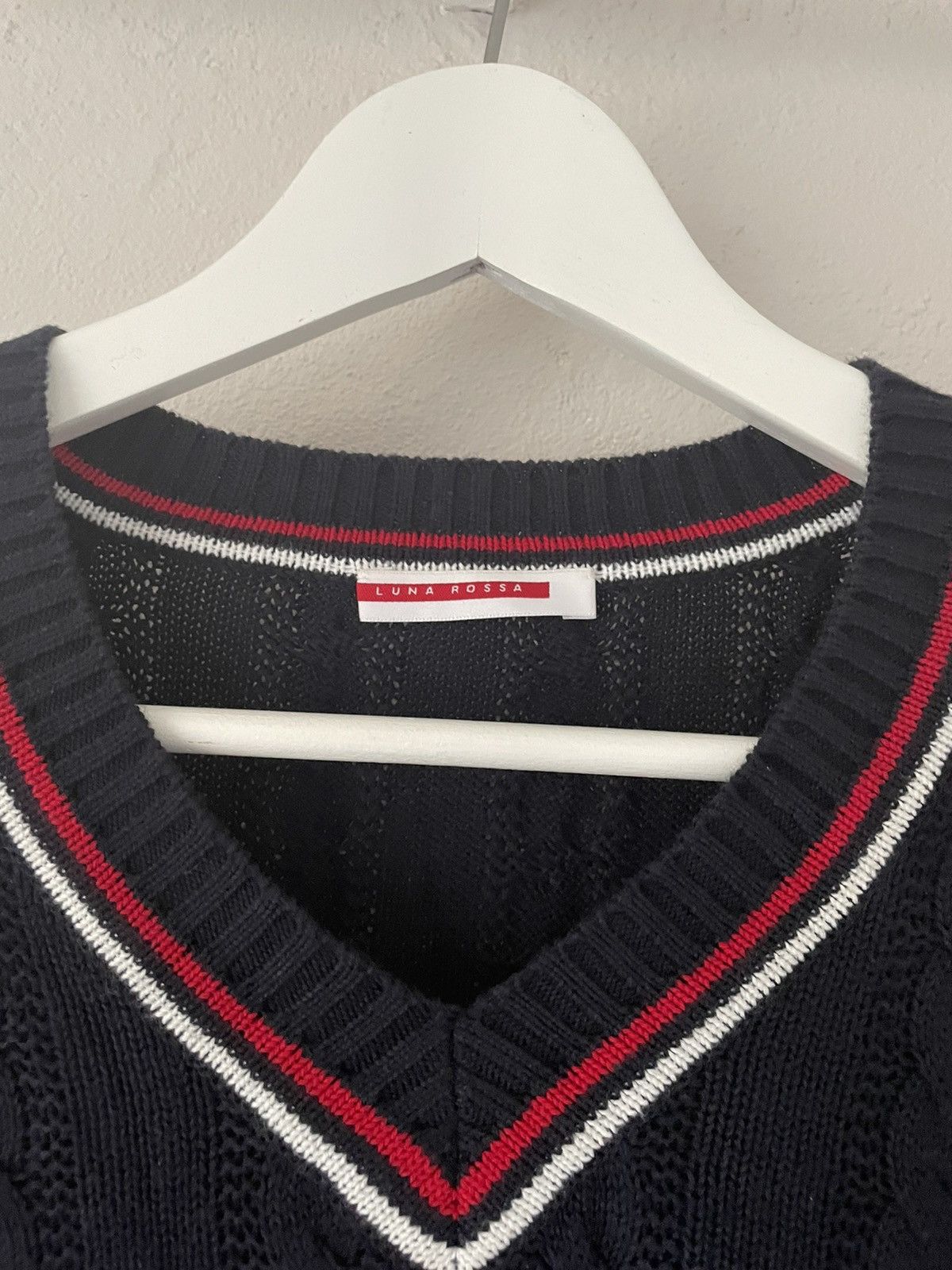 Prada Luna Rossa V-Neck Knit Sweater Size US M / EU 48-50 / 2 - 3 Thumbnail