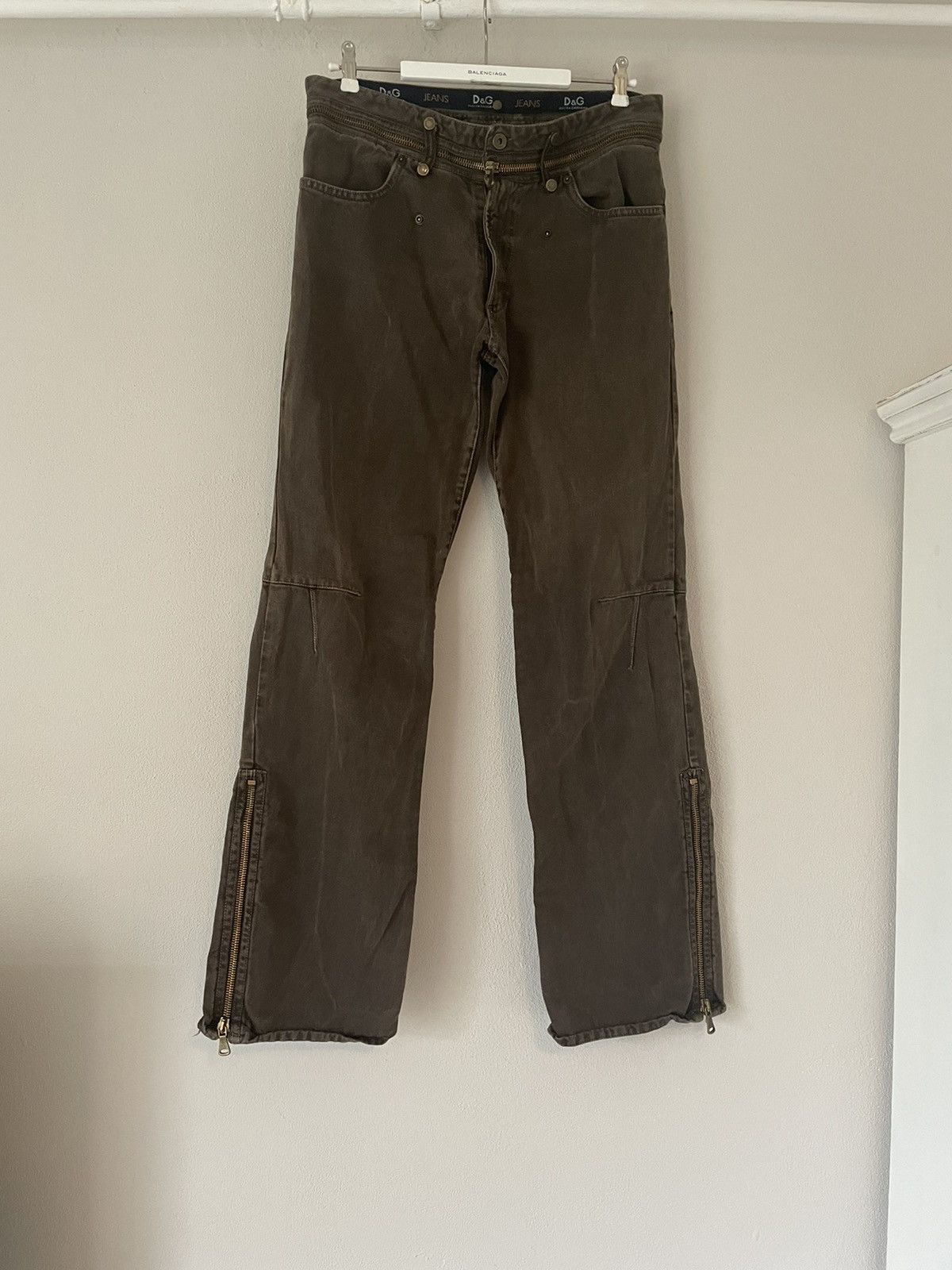 Dolce & Gabbana Brown Zipper Jeans | Grailed