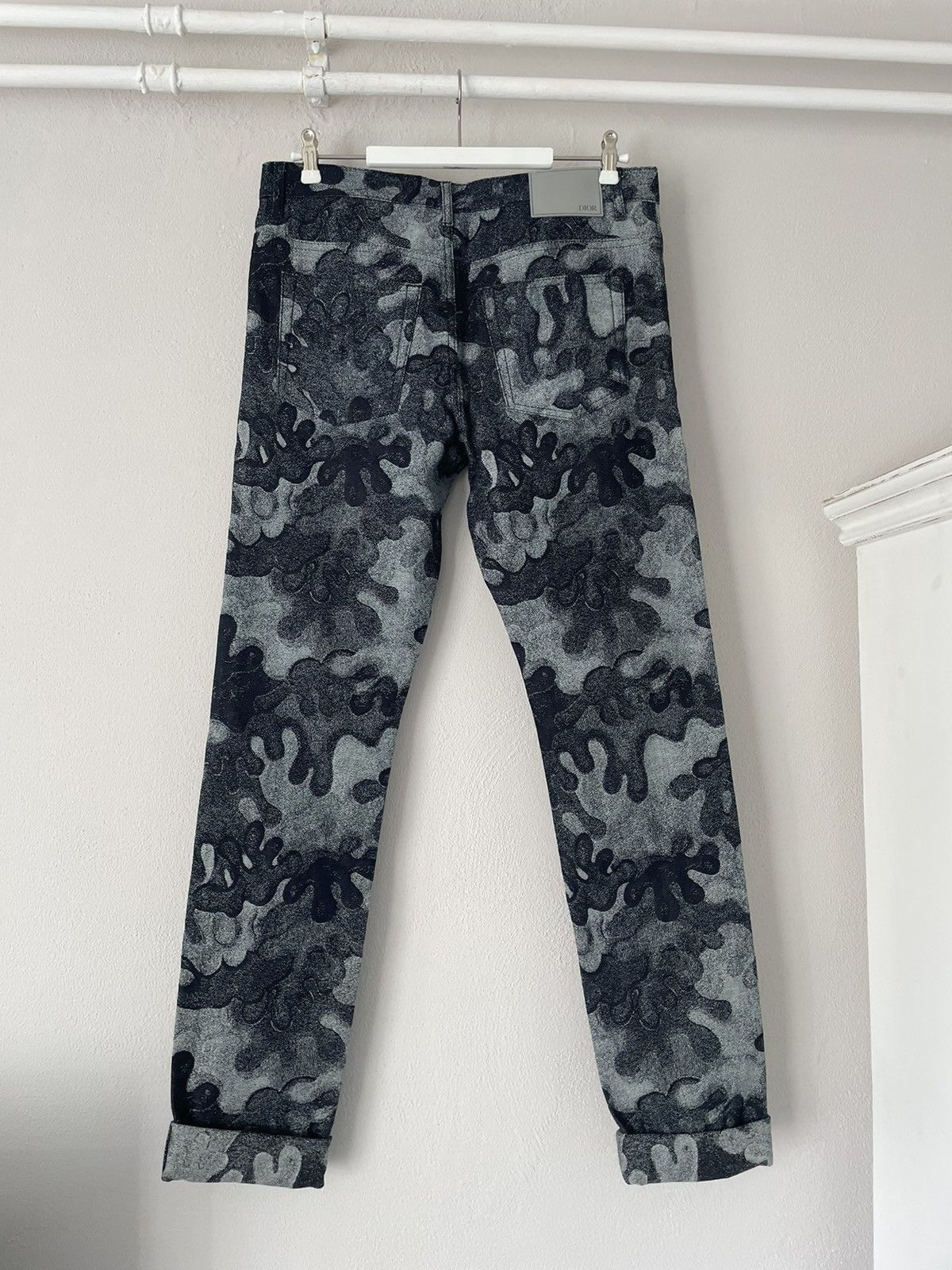 Dior Peter Doig Camo Cuffed Jeans Size US 31 - 11 Thumbnail