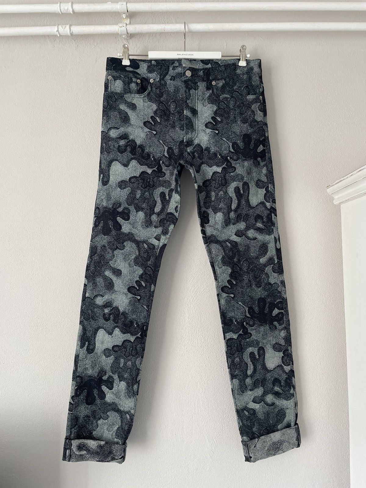Dior Peter Doig Camo Cuffed Jeans Size US 31 - 2 Thumbnail