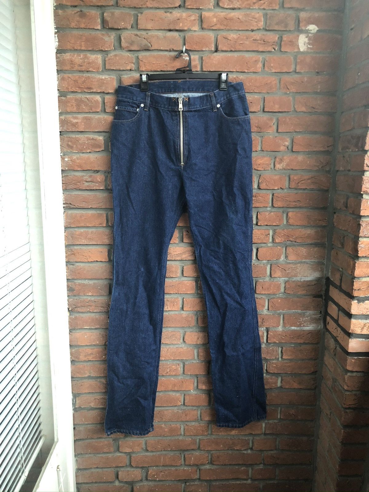 image of W Lt x W Lt Walter Van Beirendonck Zipper Raw Indigo Denim W Jeans, Men's (Size 33)