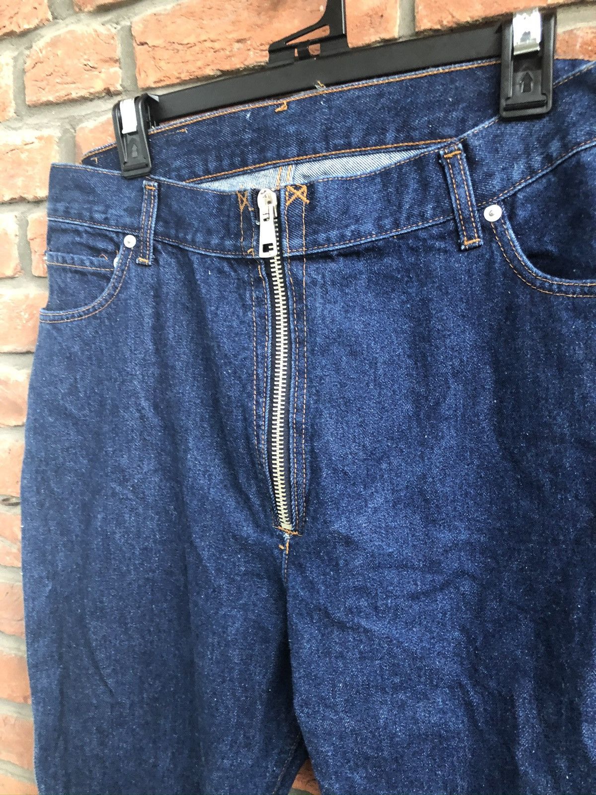 Walter Van Beirendonck Zipper Raw Indigo Denim W Jeans Size US 33 - 2 Thumbnail
