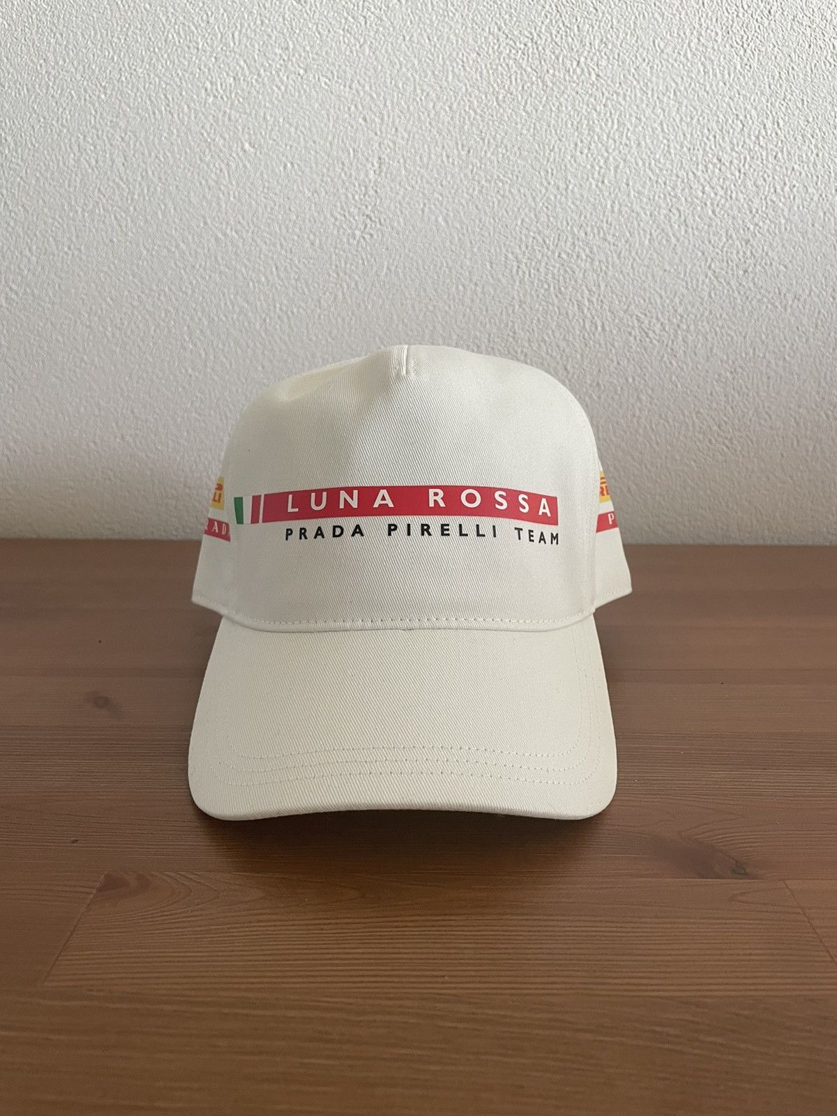 image of Prada Luna Rossa Pirelli Cap in White, Men's