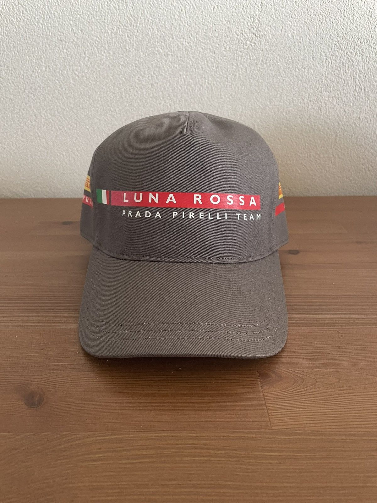 image of Prada Luna Rossa Pirelli Cap in Grey, Men's