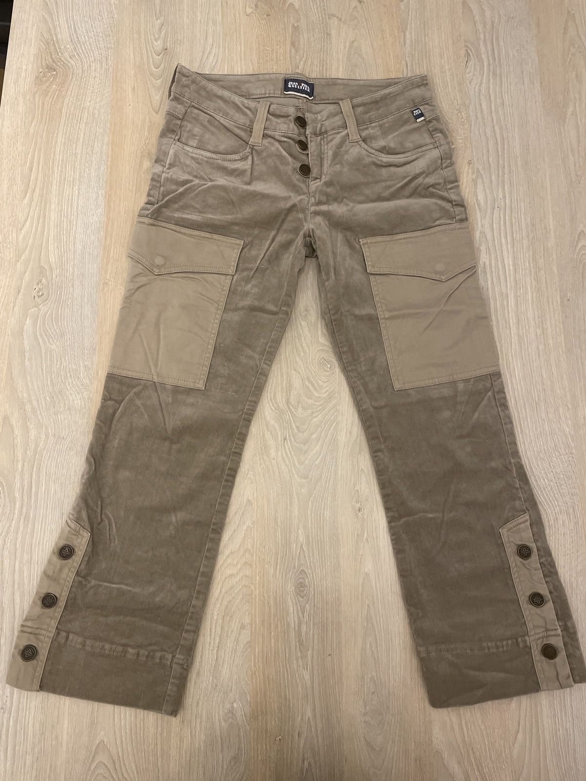 image of Jean Paul Gaultier Cargo Pants in Khaki, Men's (Size 28)
