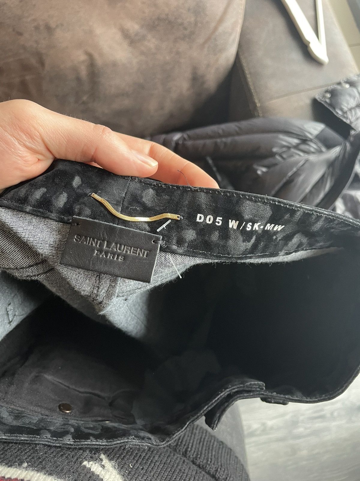 Saint Laurent Paris SS13 Babycat Print Velvet Jeans Size US 26 / EU 42 - 4 Thumbnail