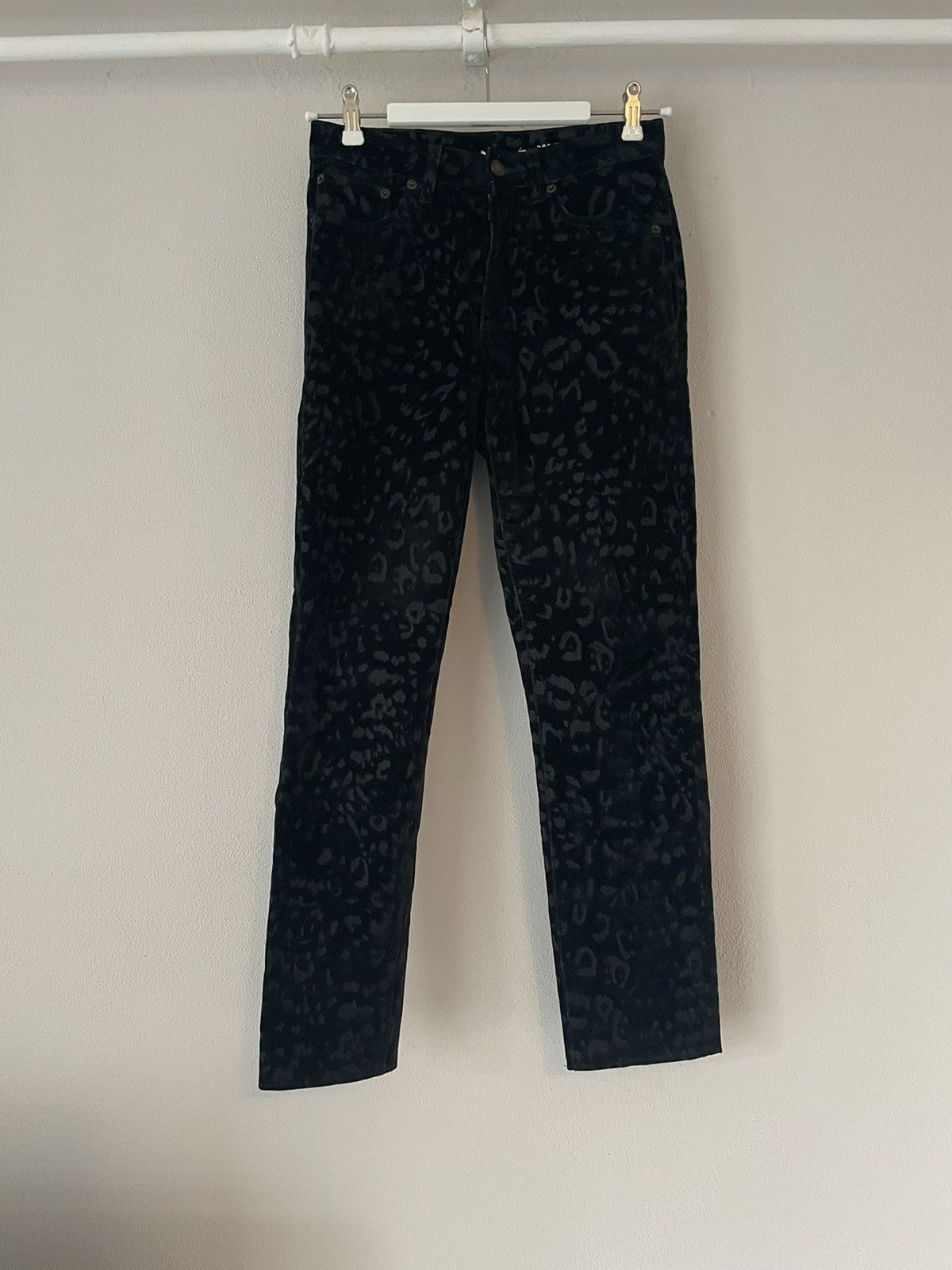 Saint Laurent Paris SS13 Babycat Print Velvet Jeans Size US 26 / EU 42 - 2 Thumbnail