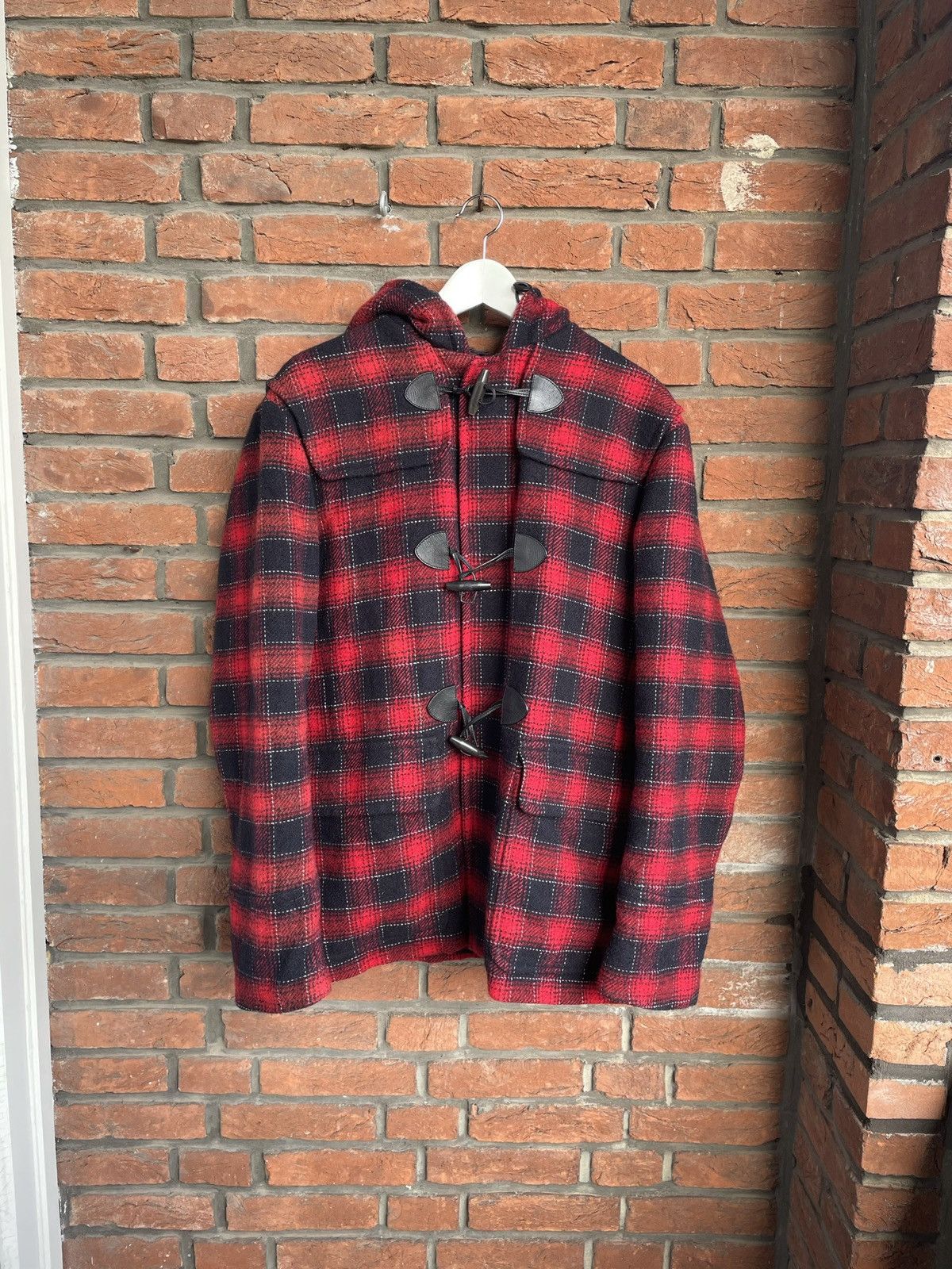 Prada Red Tartan Plaid Wool Jacket Size US L / EU 52-54 / 3 - 3 Thumbnail