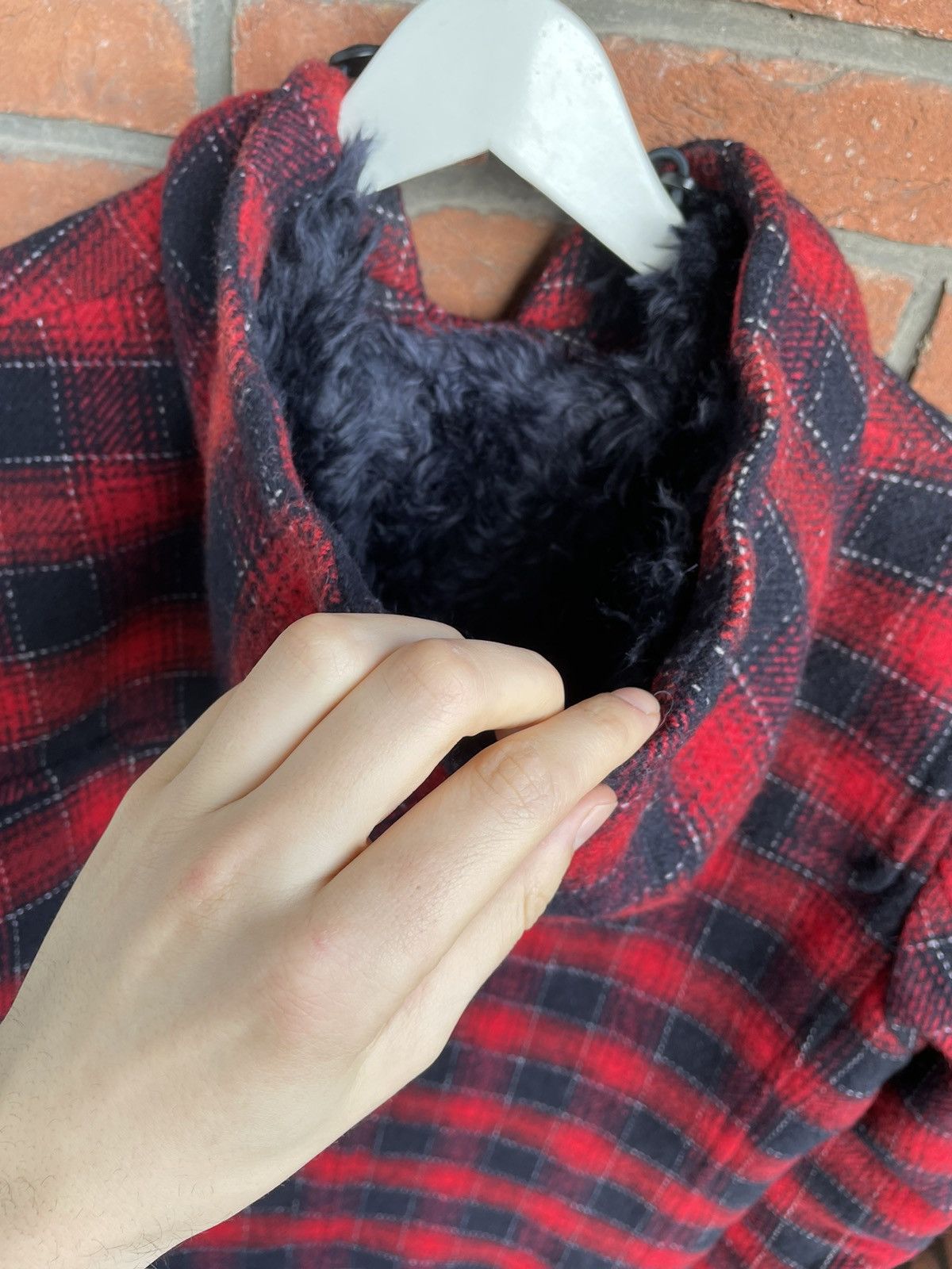 Prada Red Tartan Plaid Wool Jacket Size US L / EU 52-54 / 3 - 14 Thumbnail