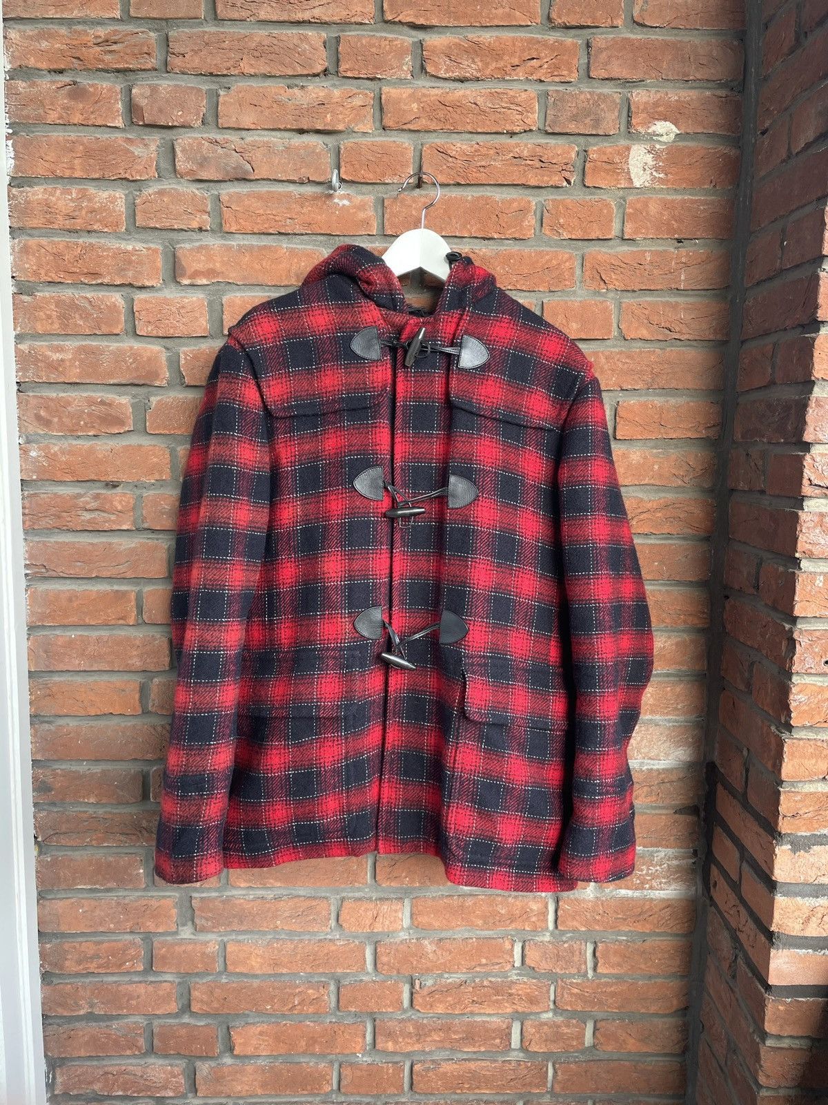 Prada Red Tartan Plaid Wool Jacket Size US L / EU 52-54 / 3 - 2 Thumbnail