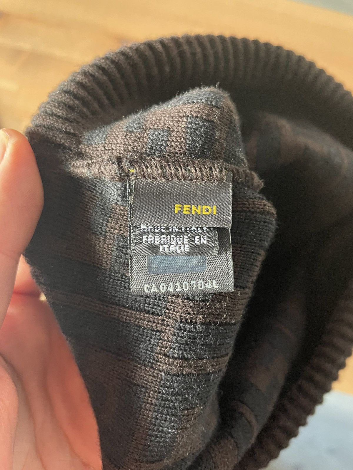 Fendi FF Zucca Monogram Pompon Beanie Size ONE SIZE - 4 Thumbnail