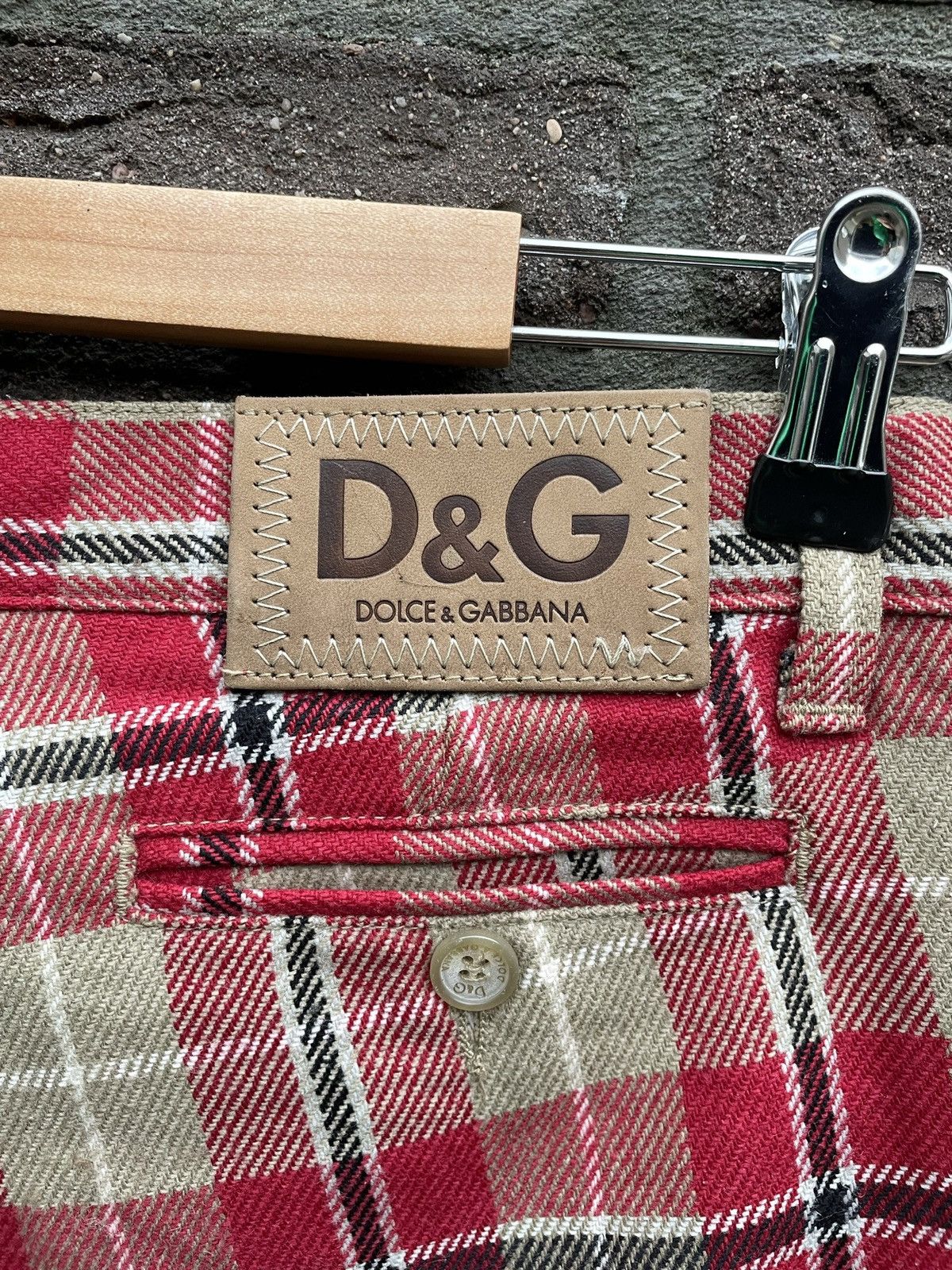 Dolce & Gabbana Red Tartan Plaid Virgin Wool Pants Size US 30 / EU 46 - 5 Thumbnail
