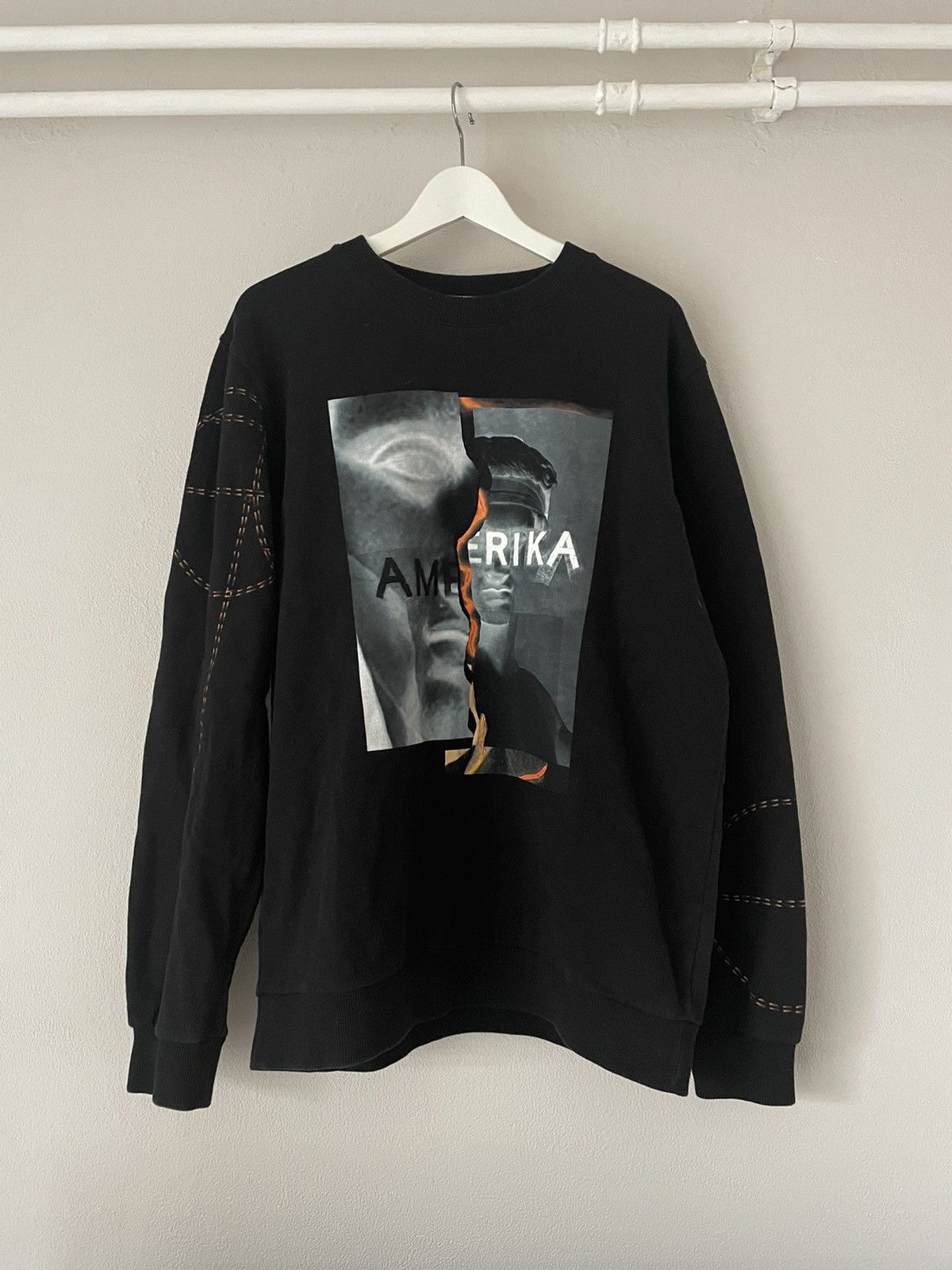 Givenchy Black Amerika Print Sweatshirt Size US L / EU 52-54 / 3 - 3 Thumbnail