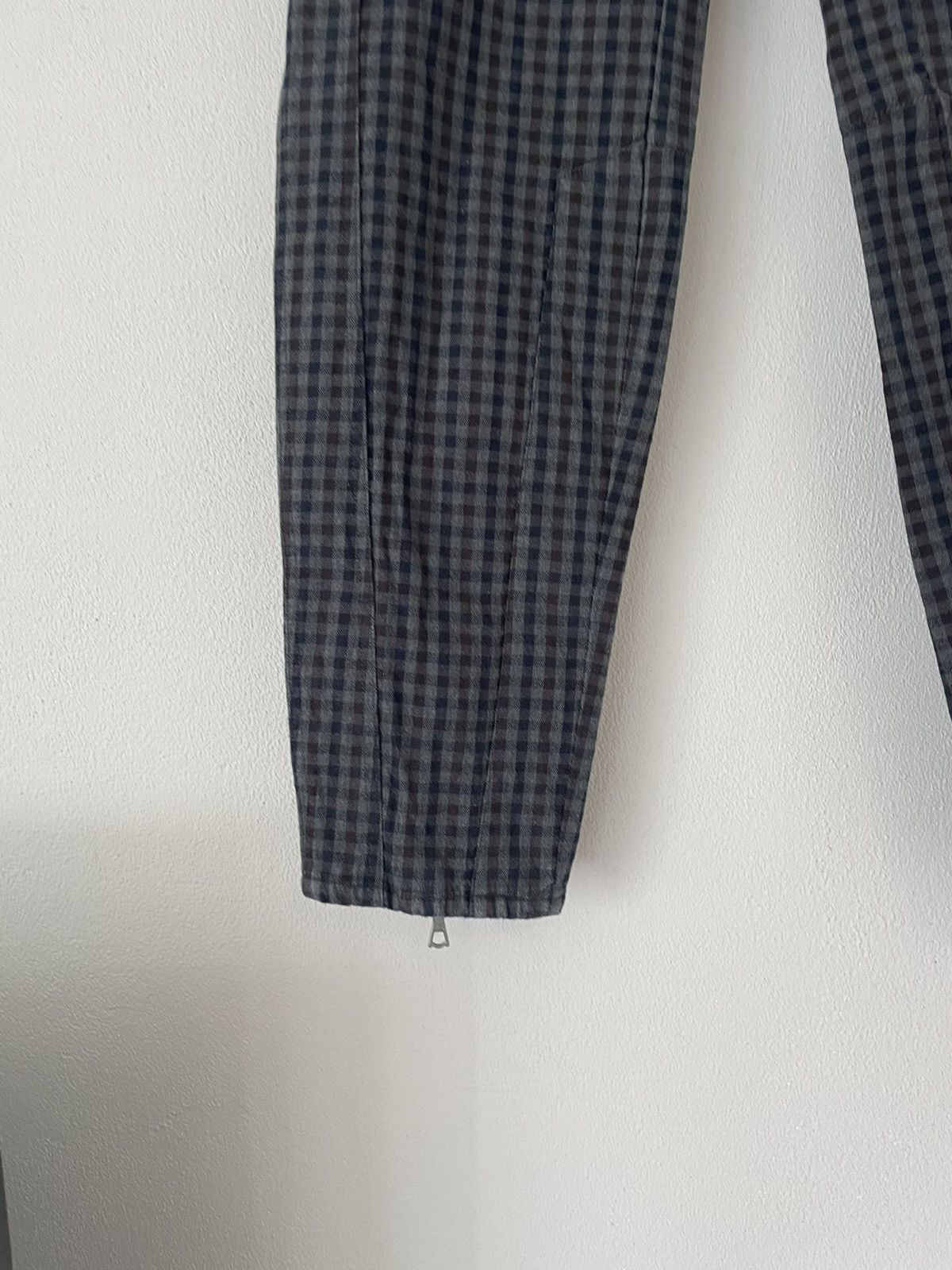 Dries Van Noten Checkered Biker Zipper Pants Size US 30 / EU 46 - 8 Thumbnail