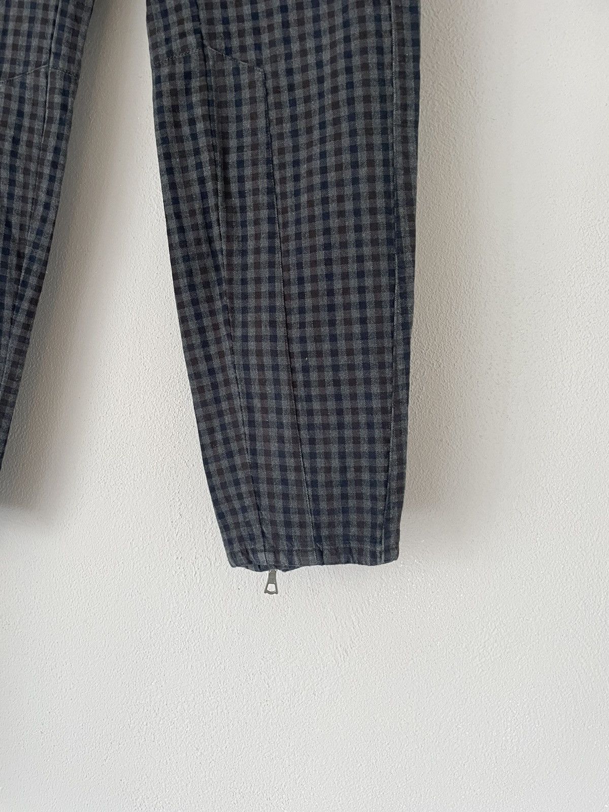 Dries Van Noten Checkered Biker Zipper Pants Size US 30 / EU 46 - 9 Thumbnail