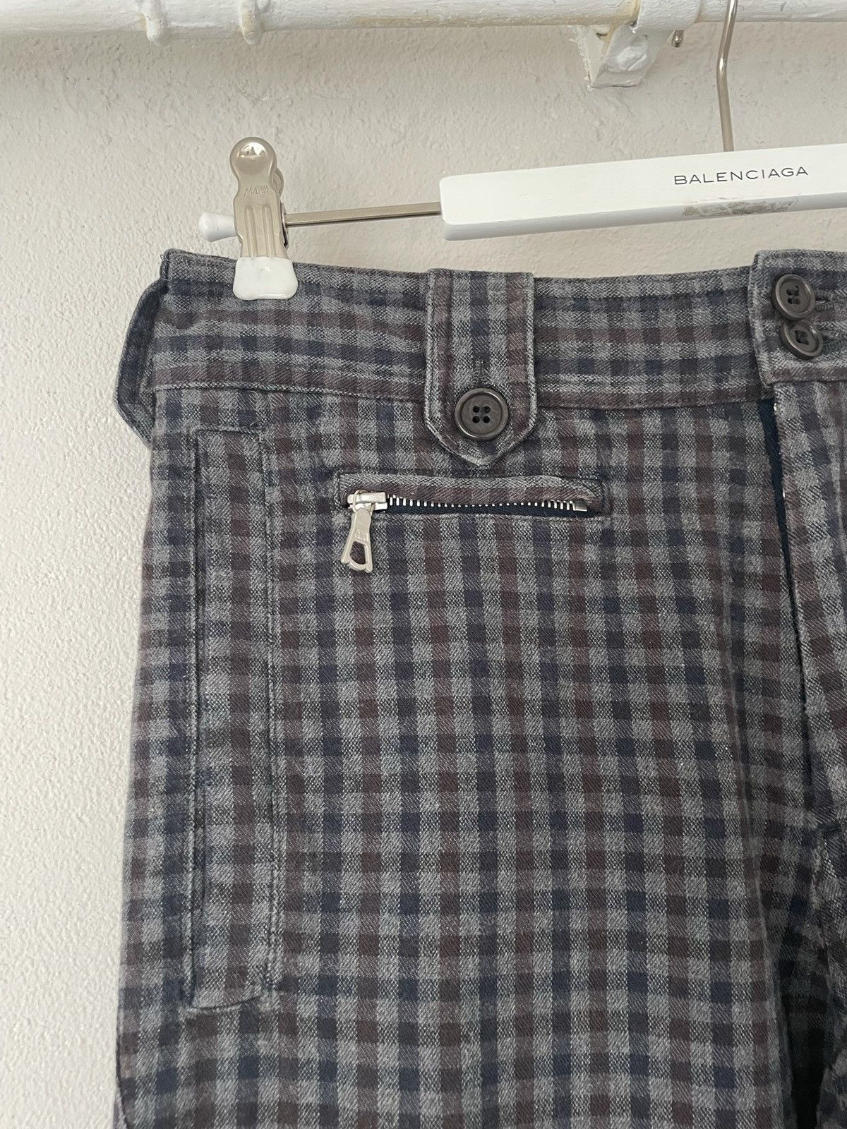 Dries Van Noten Checkered Biker Zipper Pants Size US 30 / EU 46 - 4 Thumbnail