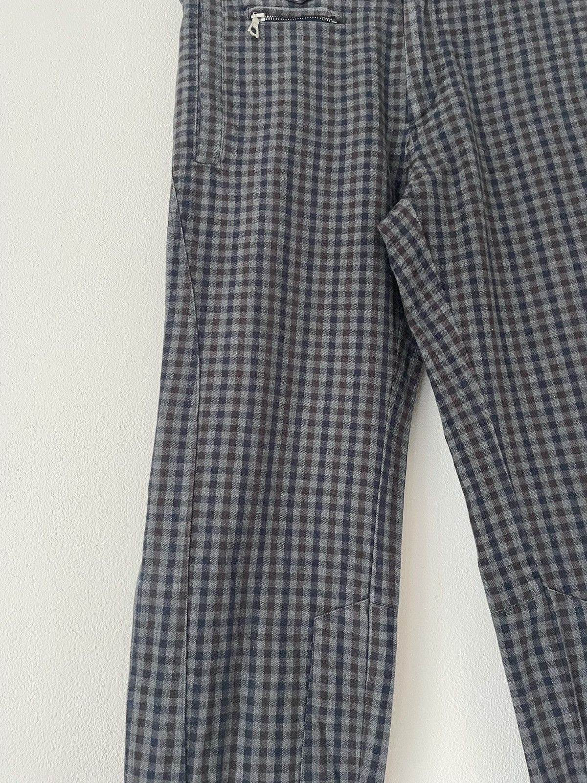 Dries Van Noten Checkered Biker Zipper Pants Size US 30 / EU 46 - 7 Thumbnail