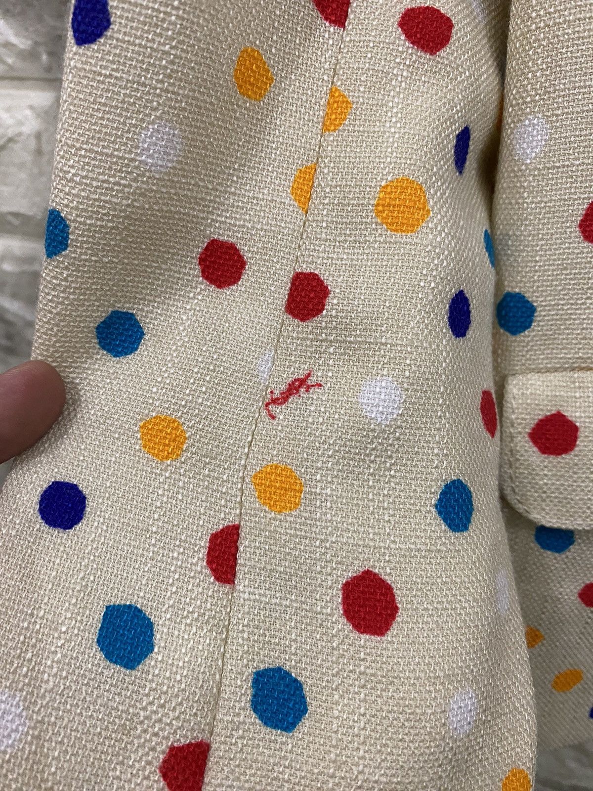 Japanese Brand × Yves Saint Laurent Lapine YSL Print polcadot Jacket Size XS / US 0-2 / IT 36-38 - 13 Thumbnail