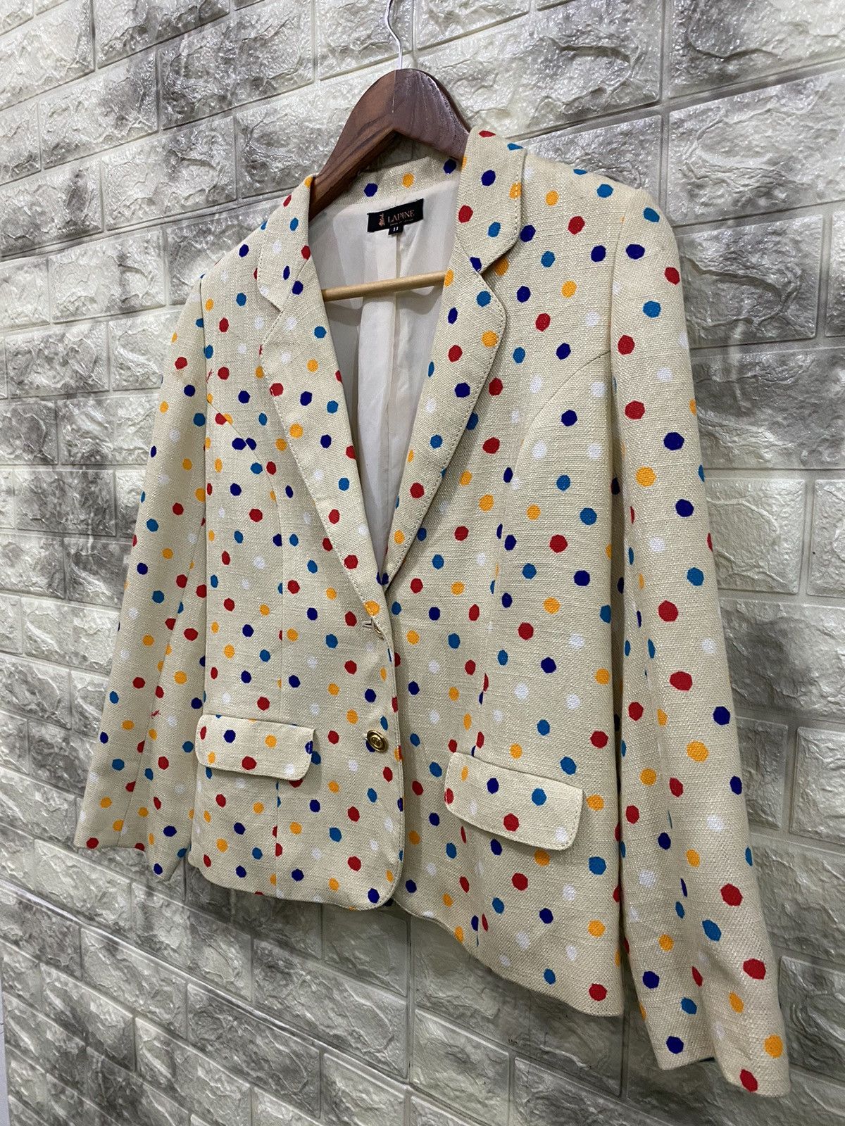 Japanese Brand × Yves Saint Laurent Lapine YSL Print polcadot Jacket Size XS / US 0-2 / IT 36-38 - 3 Thumbnail