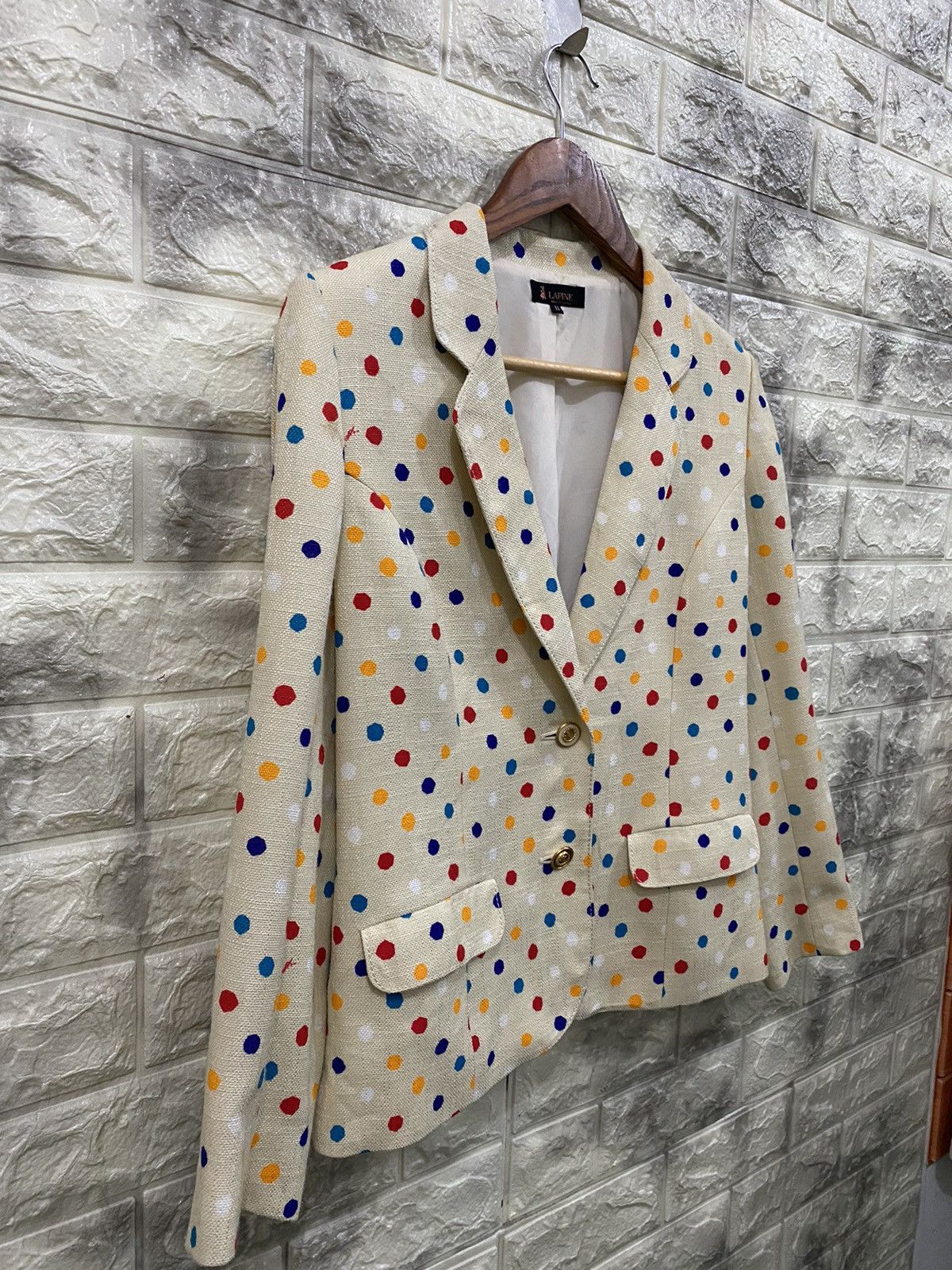 Japanese Brand × Yves Saint Laurent Lapine YSL Print polcadot Jacket Size XS / US 0-2 / IT 36-38 - 4 Thumbnail