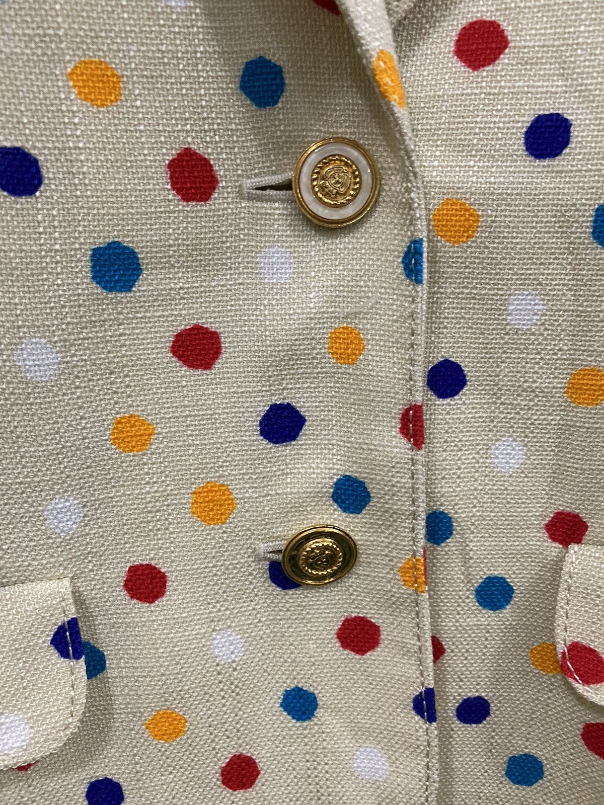 Japanese Brand × Yves Saint Laurent Lapine YSL Print polcadot Jacket Size XS / US 0-2 / IT 36-38 - 11 Thumbnail